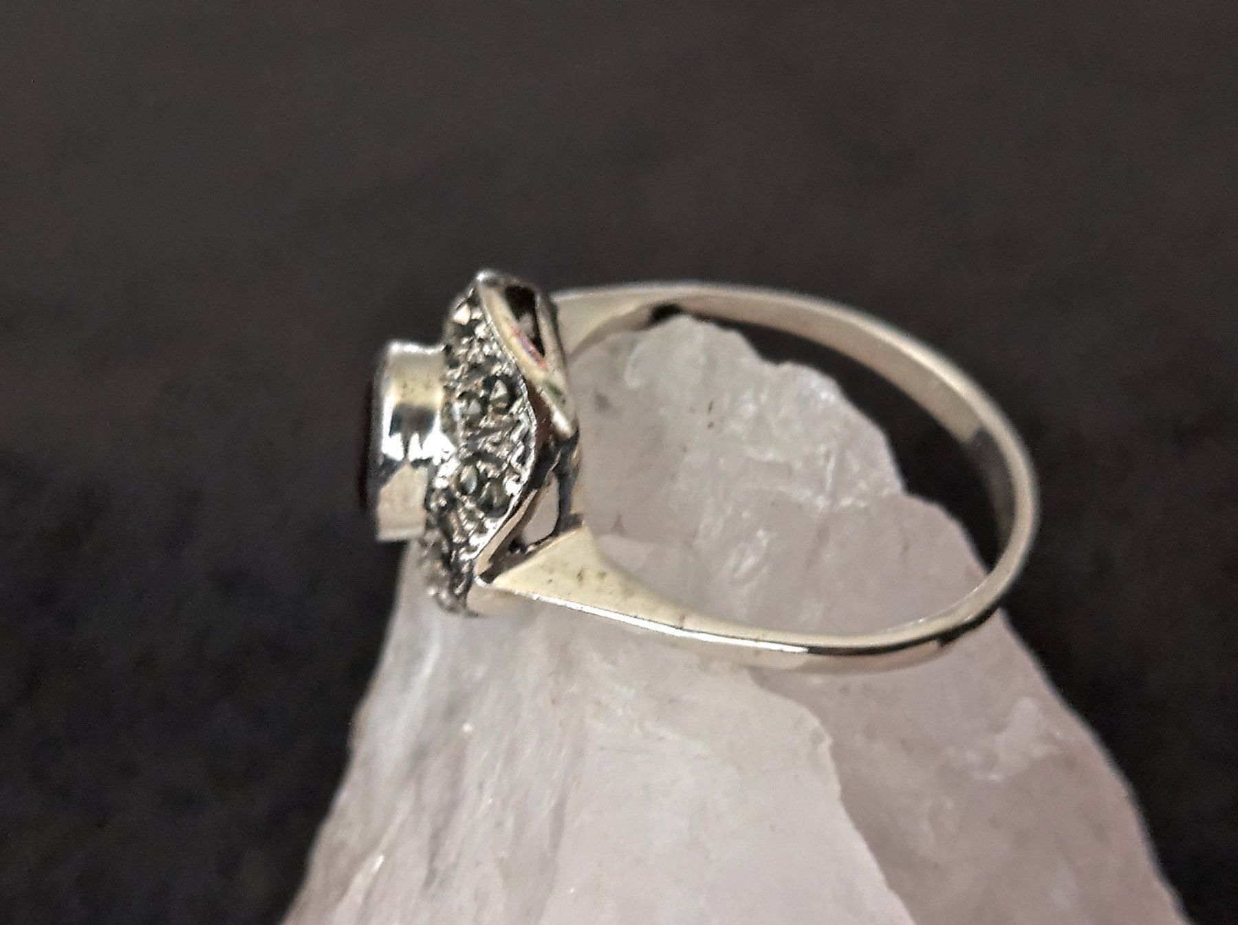 Anelli: Ring Silber 925 mit rotem Stein – Usato da Istighofen venduto da Ringparadies 2