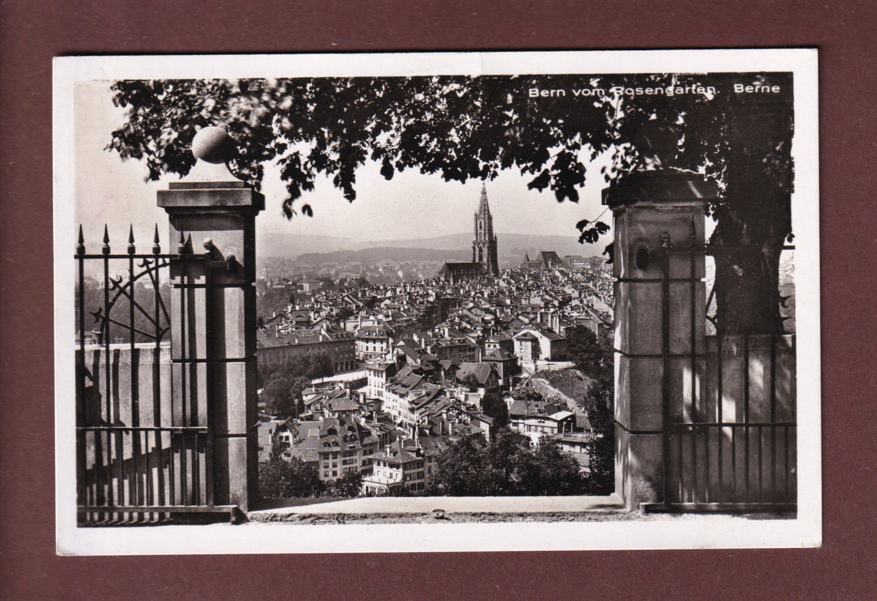 Ansichtskarten: BERN vom Rosengarten - 1941 – Gebraucht aus Pully von nicecards-shop