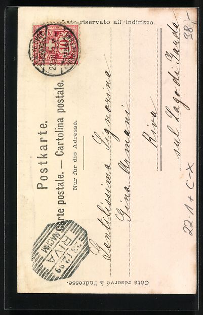 Ansichtskarten: AK Genève, La Synagogue, Synagoge, 1899 – Gebraucht aus Berlin von bartko-reher 1