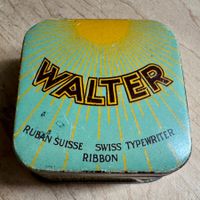 Antike Blechdose Farbband WALTER