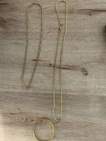 Schmuckset Halsketten und Armreif goldfarben gebraucht