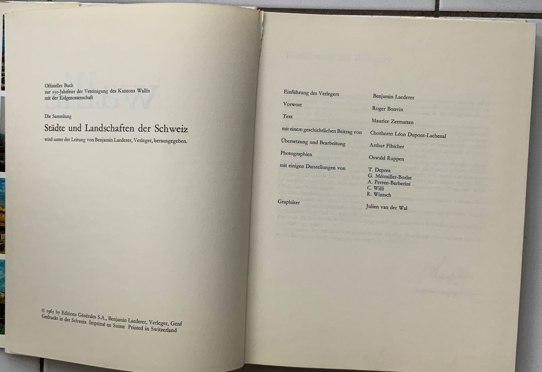 Bücher: Wallis - Maurice Zermatten 1965 – Gebraucht aus Crans-Montana von plainemorte 2