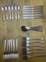 Besteck Set Edelstahl matt 24-teilig guter Zustand