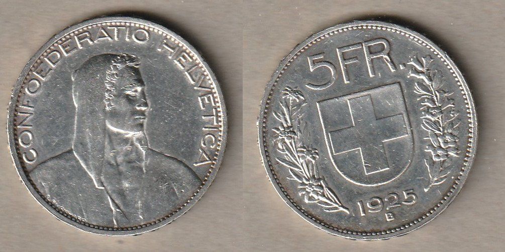 Alle Münzen: Grosser Fünfliber 1925 – Gebraucht aus Allschwil von Coinfreak