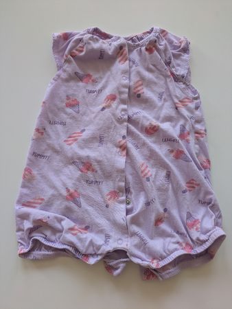 Jumpsuit / Romper in Lila mit Eis bedruckt