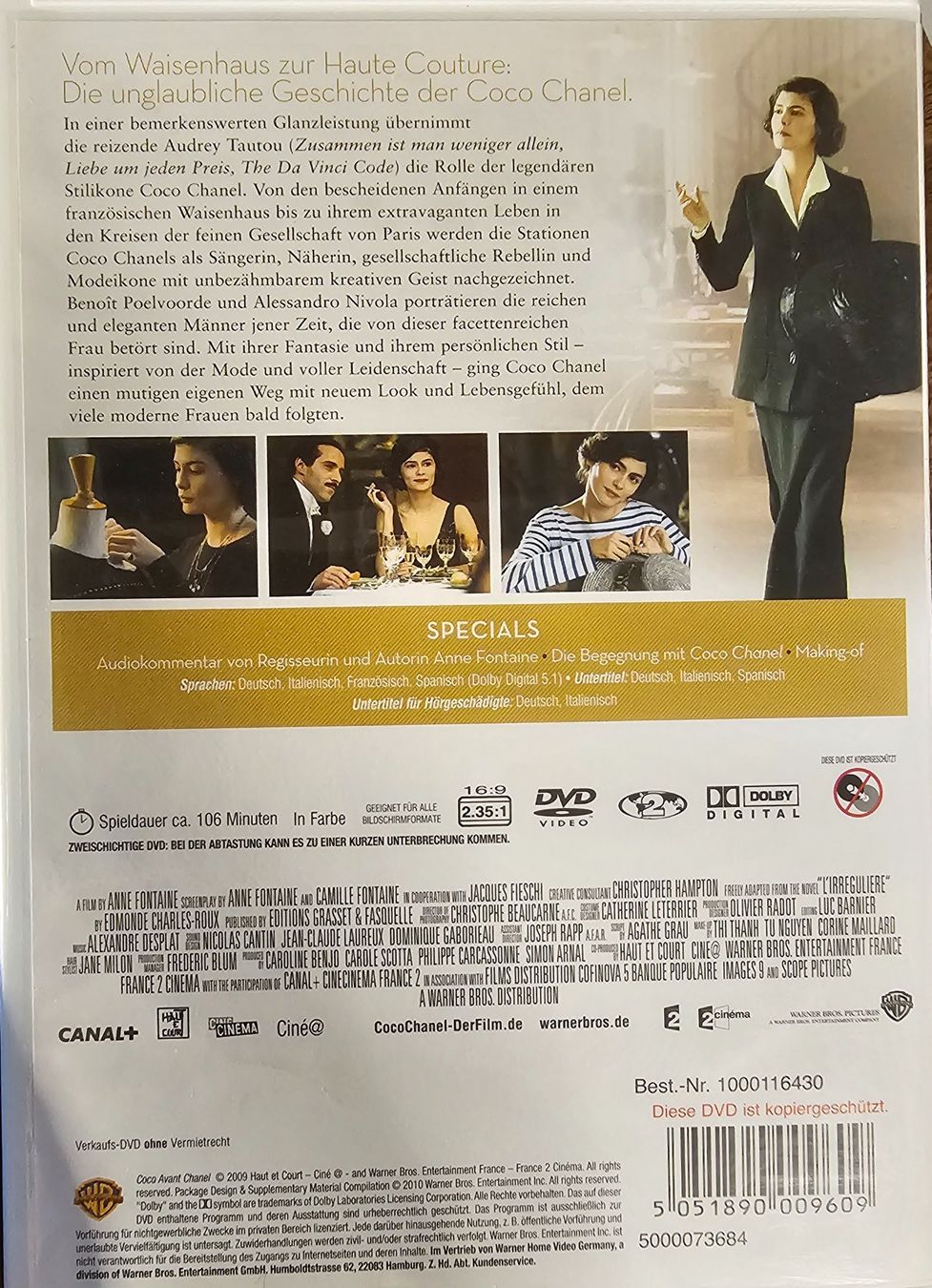 Tous les DVDs: Coco Chanel - Der Beginn einer Leidenschaft – D'occasion à Wahlen b. Laufen par Cg10 1