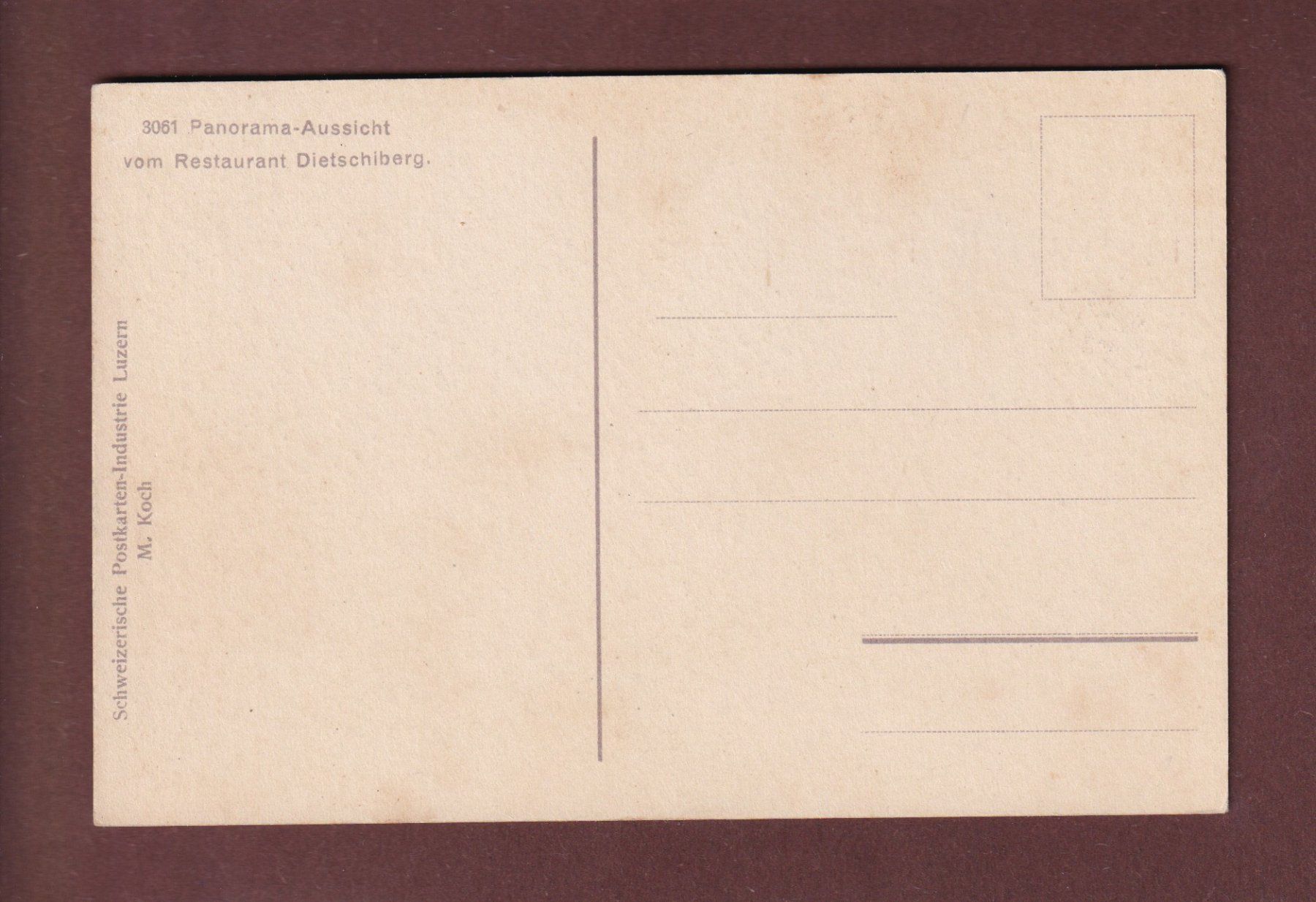 Cartoline postali: Panorama vom Restaurant DIETSCHIBERG – Usato da Pully venduto da nicecards-shop 1