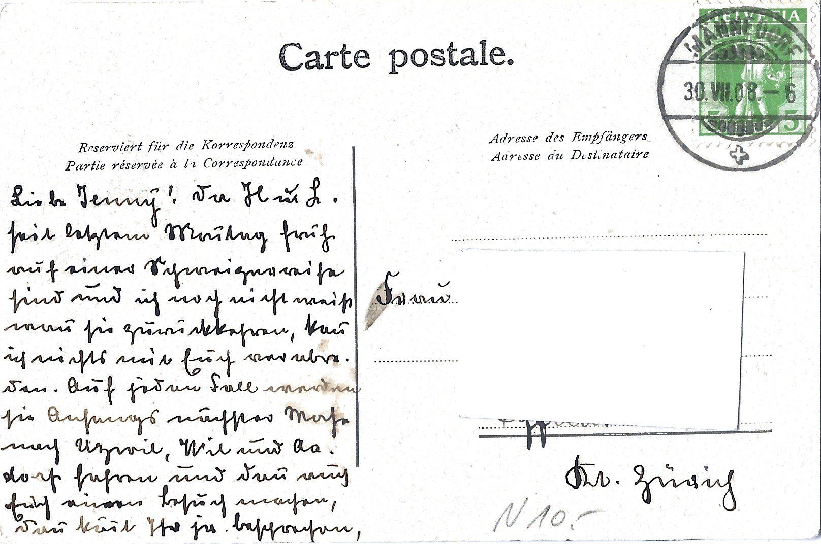 Cartoline postali: Männedorf – Usato da Bütschwil venduto da Jackson1A 1