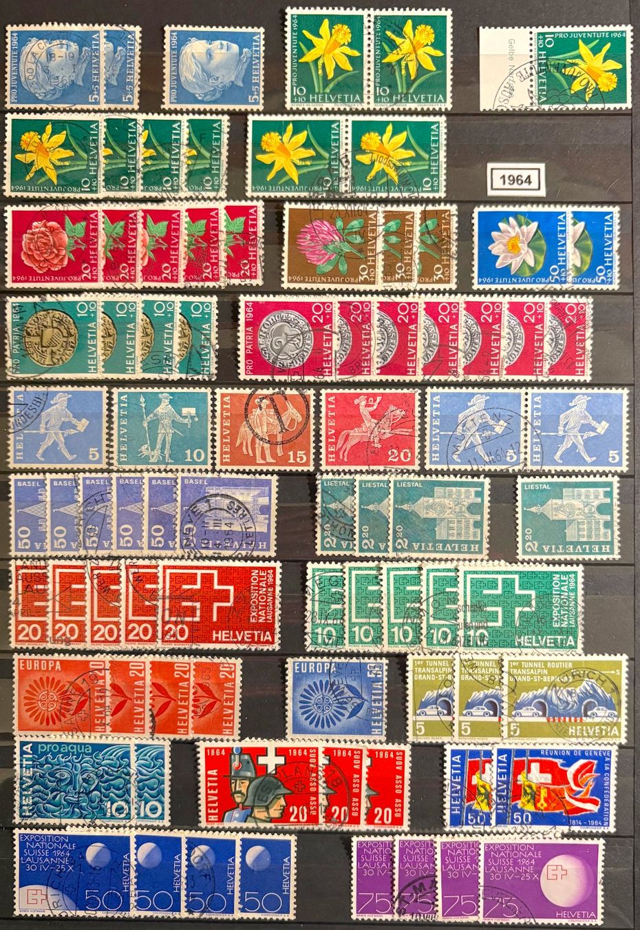 Tutti i francobolli: Timbres suisses 1964 Fleurs Messagers – Usato da Lausanne venduto da Cabessa