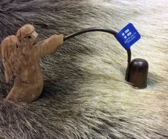 Handgefertigter Kerzenlöscher "Engel" aus Maserbirke