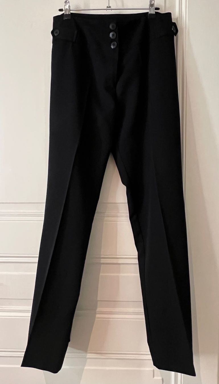 Pantaloni: Etam Straight-leg Pants Black, Chic Elégant – Usato da Basel venduto da Harper.G 1