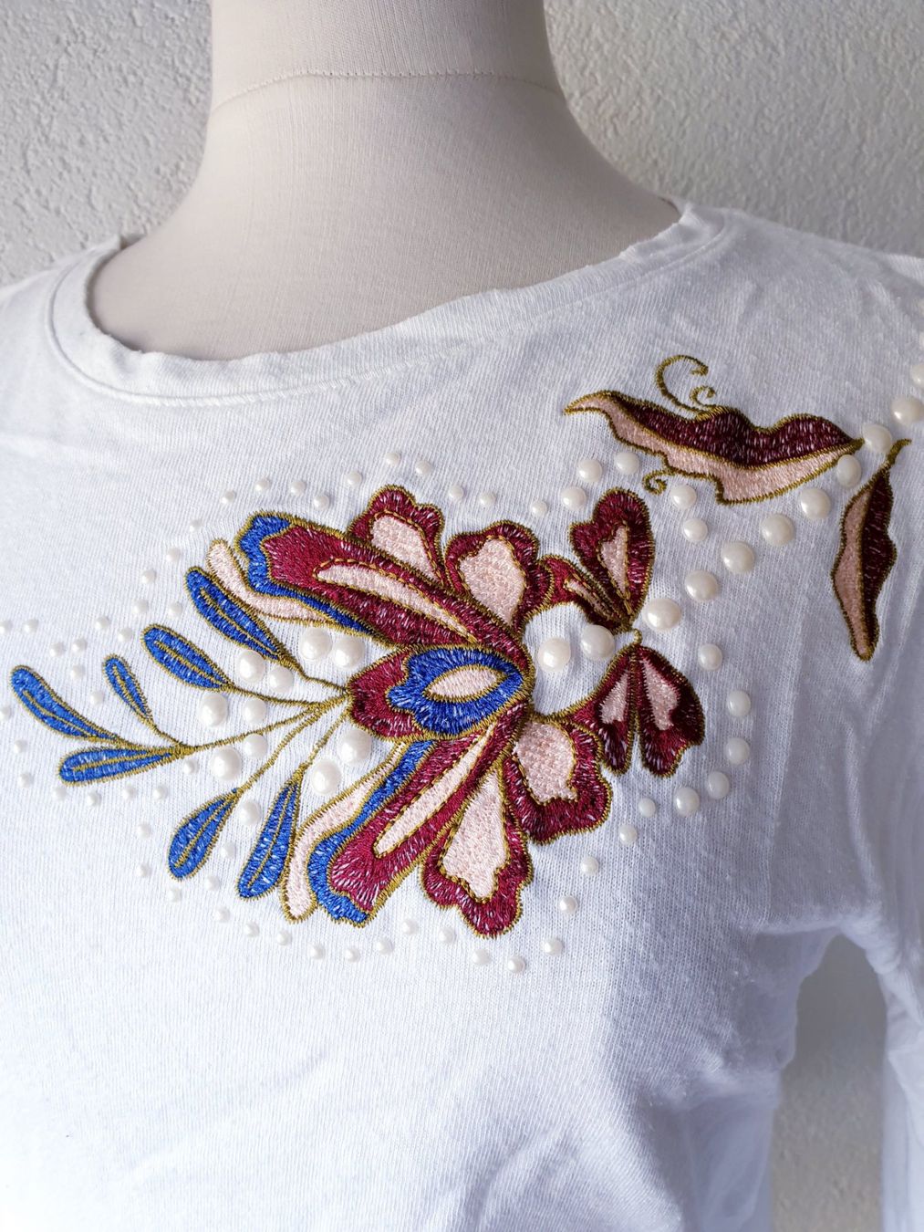 Maglioni & Felpe: VINTAGE SHIRT LANGARM PULLOVER M 38 STICKEREI PULLI TOP – Usato da Elsau venduto da the-colorful-side 5