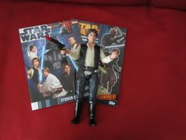 2 X PANINI STAR WARS (LEERALBUM) + HAN SOLO FIGUR!!!