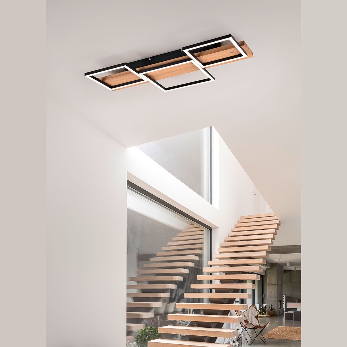 Lampadari & plafoniere: LED Deckenleuchte, Dimmbar, Holz – Nuovo (secondo la descrizione) da Kreuzlingen venduto da Smart-Light 1