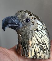 Adlerkopf aus Pyrit, Neu! Meisterstück der Natur!