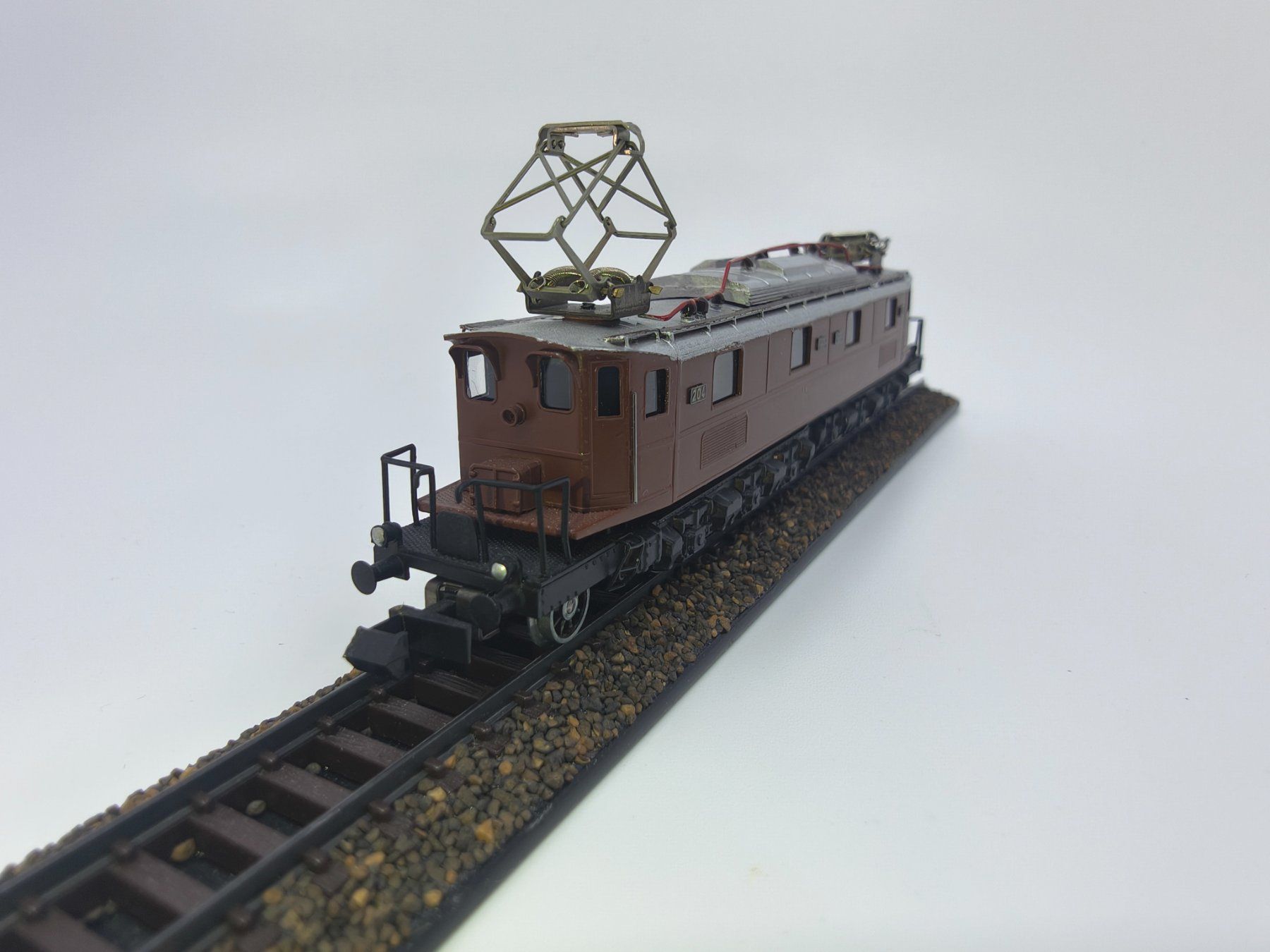 Lemaco Modellini di ferrovie: Lemaco Ae 6/8 204, braun, Analog – Usato da Wangs venduto da mobacom 2