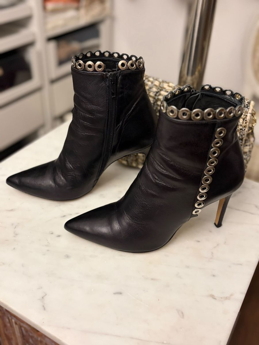 Scarpe da donna: Stiefeletten Schwarz Leder Grösse 37 – Usato da Embrach venduto da lady_t_