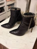 Stiefeletten Schwarz Leder Grösse 37