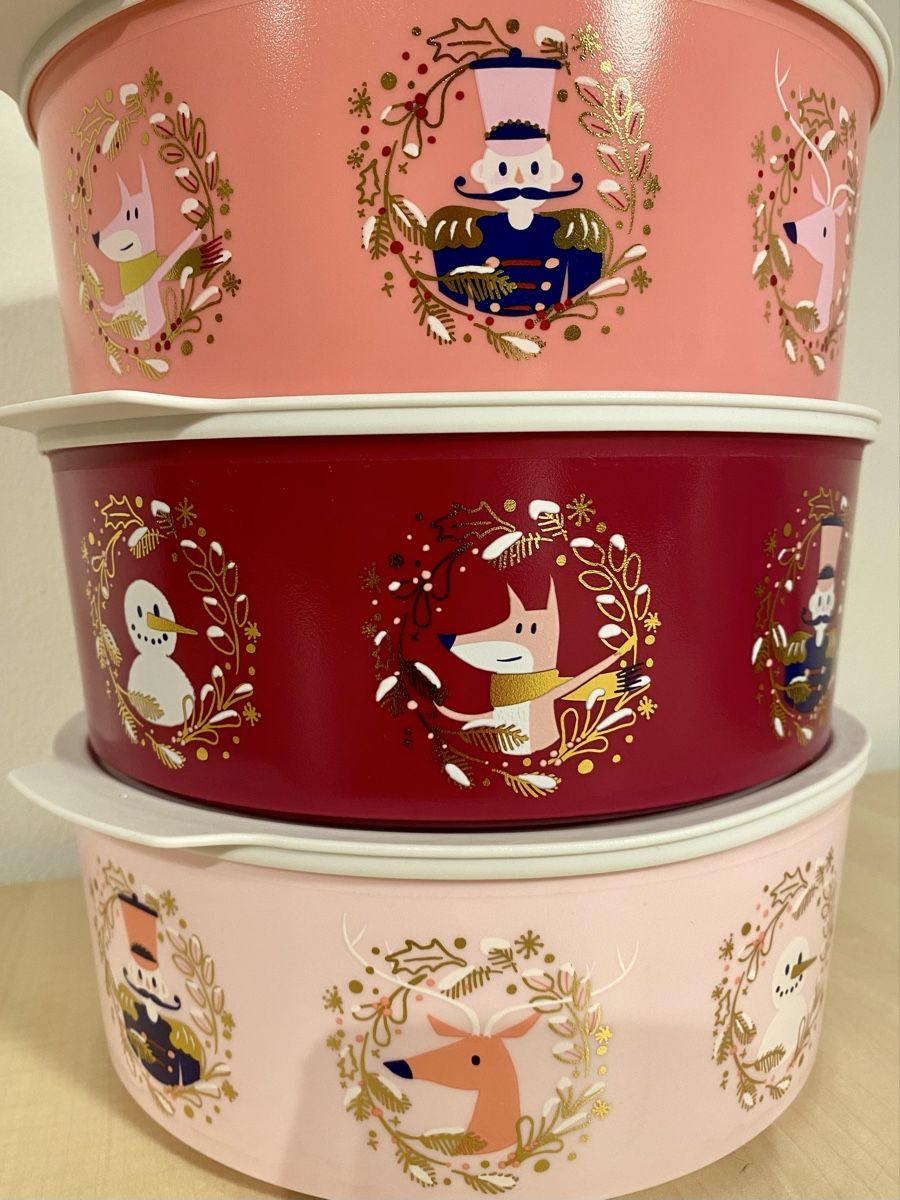 Ciotole: Tupperware Schüssel Set Weihnachten – Nuovo e nell'imballaggio originale da Worben venduto da Teddy112 1