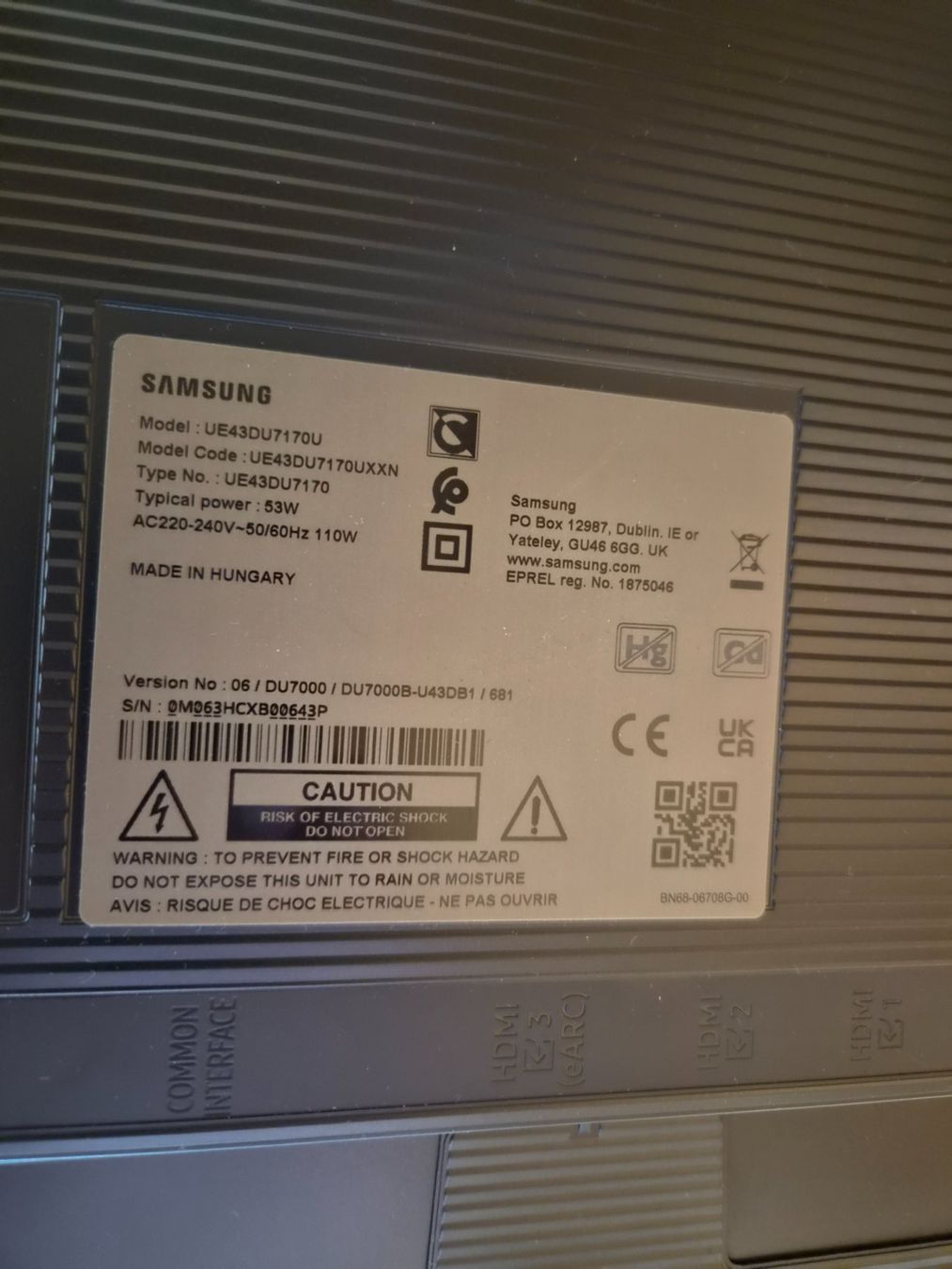 Samsung Fernseher: Samsung TV 43" – Gebraucht aus Kloten von soat 3