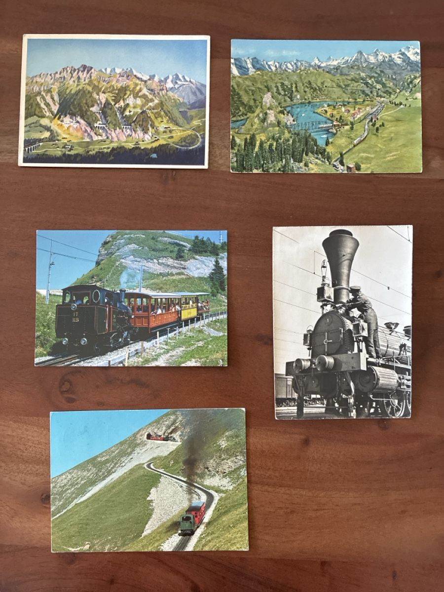 Ansichtskarten: 10 Ansichtskarten Schweiz von Diversen Bahnen. 4 – Gebraucht aus Oftringen von Cla.vD.74 2