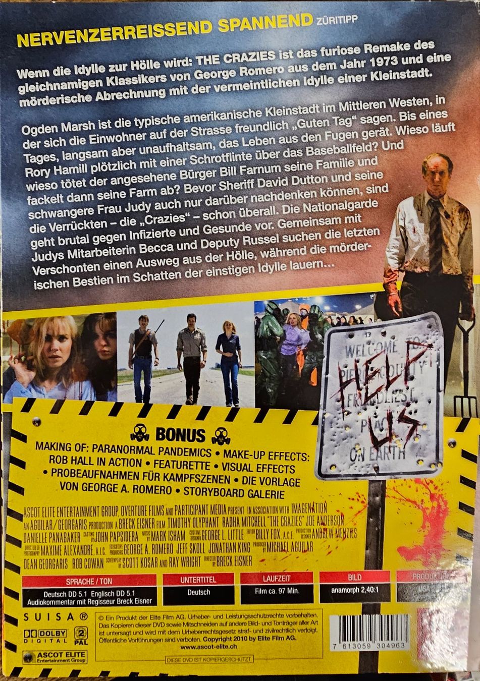 Tutti i DVDs: The Crazies – Usato da Wahlen b. Laufen venduto da Cg10 1