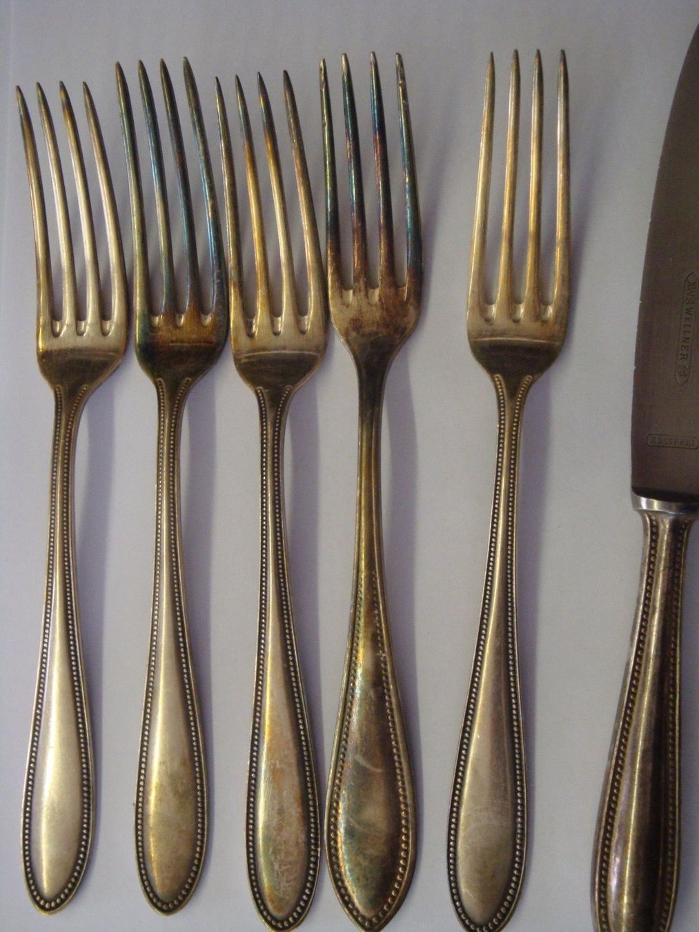 Set di posate: 6 Dessertmesser, 5 Dessertgabeln, – Usato da häusernmoos venduto da buc_8ftk 2