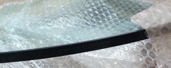 Gläser: Glastischplatte rund – Neu (gemäss Beschreibung) aus Schönenwerd von Tomasini 1