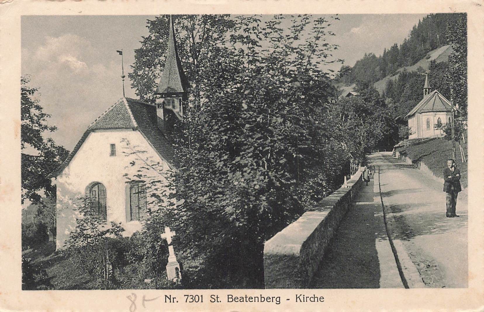 Cartoline postali: Beatenberg (BE) – Die Pfarrkirche – Usato da Biasca venduto da Blenio71