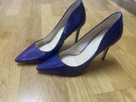 Jessica Simpson Pumps blue glitter like new
