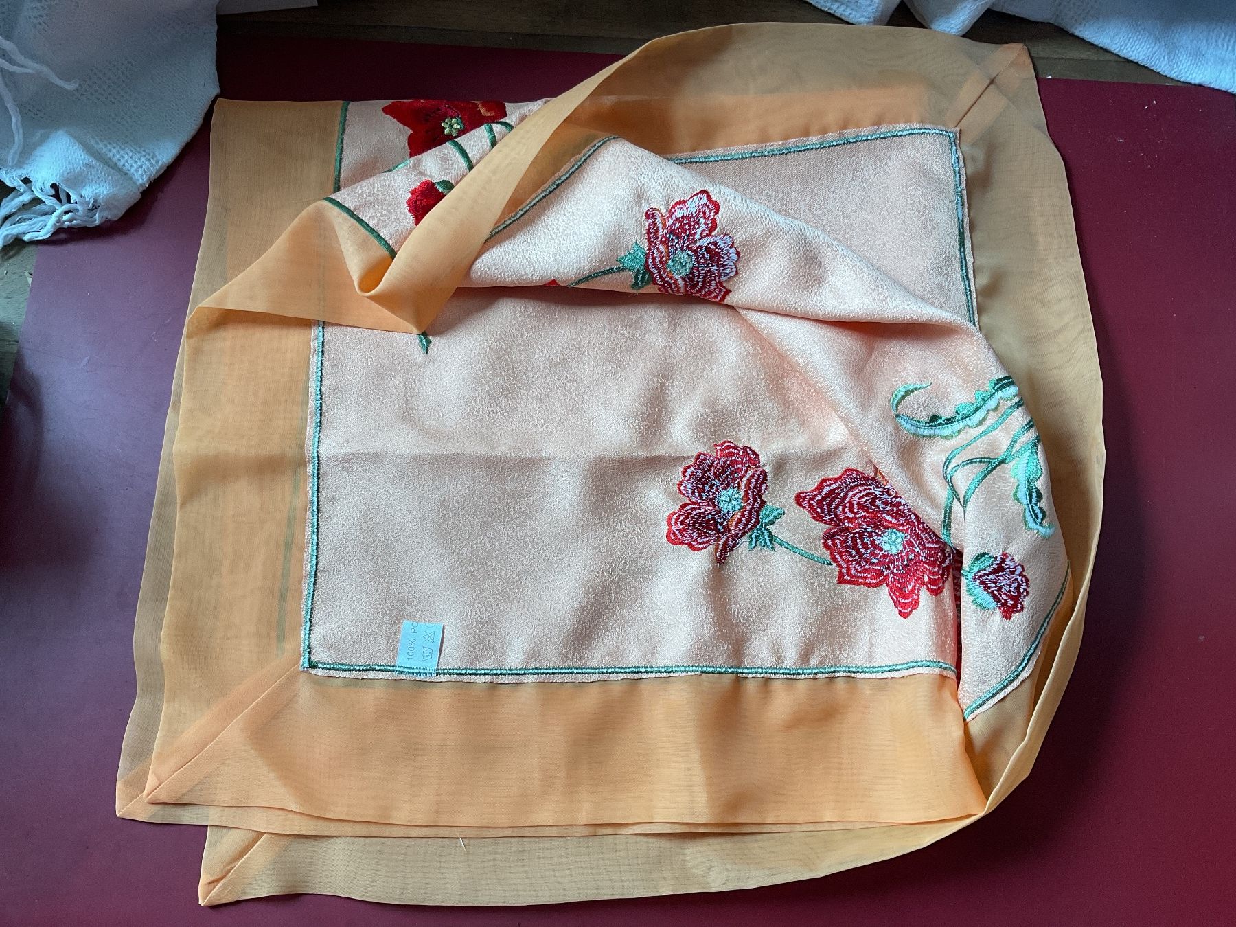 Altra biancheria da tavola: Tischdecke/Mitteldecke, Mohnblumen, orange, Polyester – Nuovo (secondo la descrizione) da Tecknau venduto da Gluschtikum 4