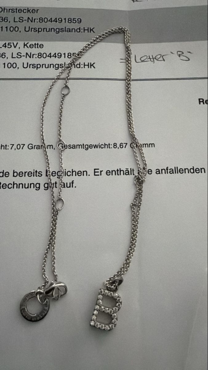 Thomas Sabo Ketten: Thomas Sabo Kette mit B-Buchstabe neuwertig – Gebraucht aus Therwil von as_good_as_new 4