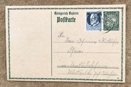 POSTKARTE KÖNIGREICH BAYERN