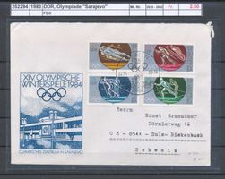 1983 DDR, "Olympiade Sarajevo", FDC