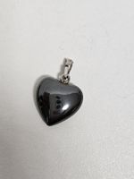 Herz Anhänger Hämatit Silber 835 Punze 