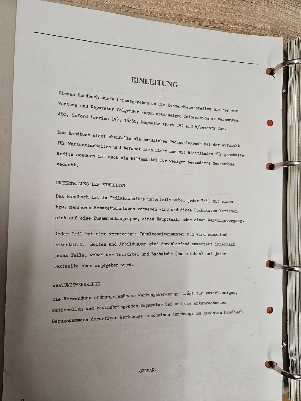 Raccoglitori: Werkstatthandbuch Oxford A55, A60 – Usato da Weggis venduto da ant_9k9h 3