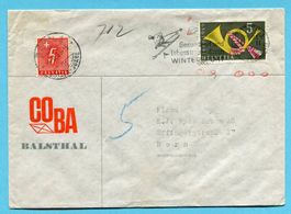 Brief Zürich 1950 mit ungültiger Marke und Nachporto