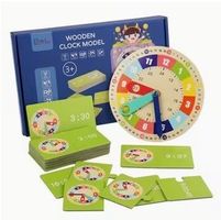 Lernspiel Holz Uhr Modell Zeitlernspiel für Kinder