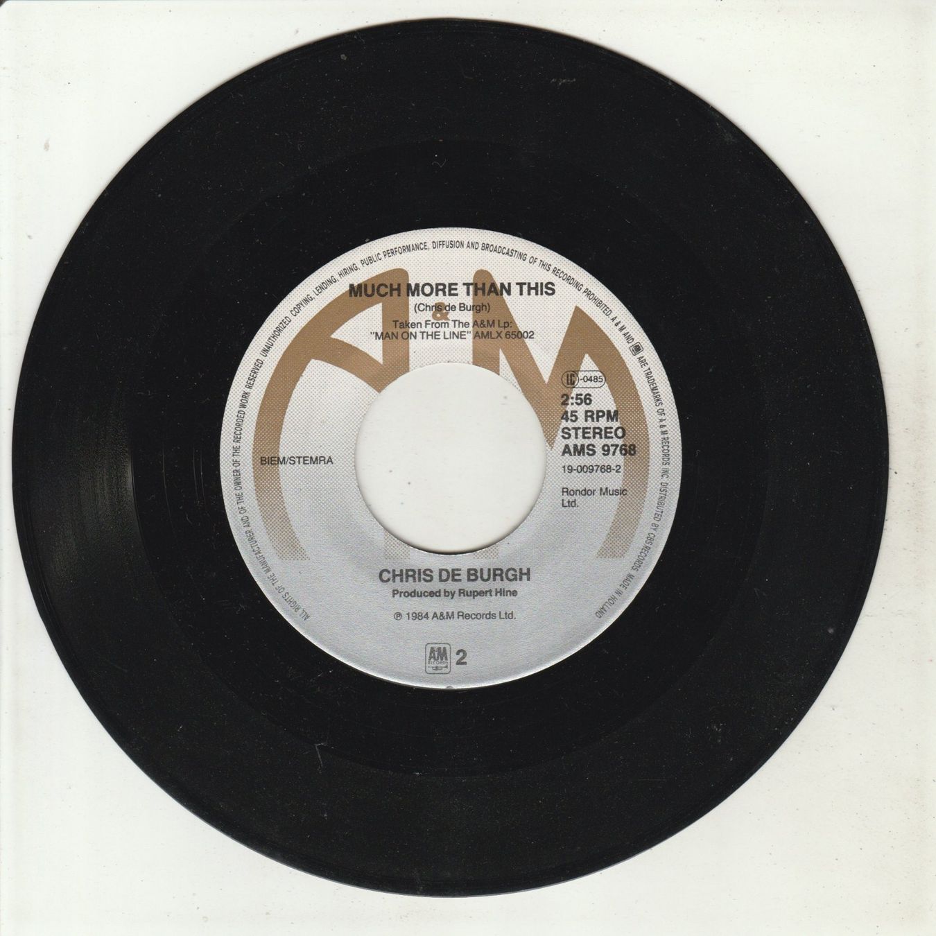 Schallplatten: Chris de Burgh - High on Emotion 7" Vinyl 1984 – Gebraucht aus Tübach von JamesStone 3