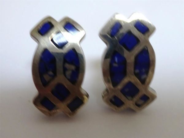 Ohrringe & -stecker: Ohrstecker - 950er Silber - blauer Stein – Gebraucht aus Zofingen von Justizia_01 1