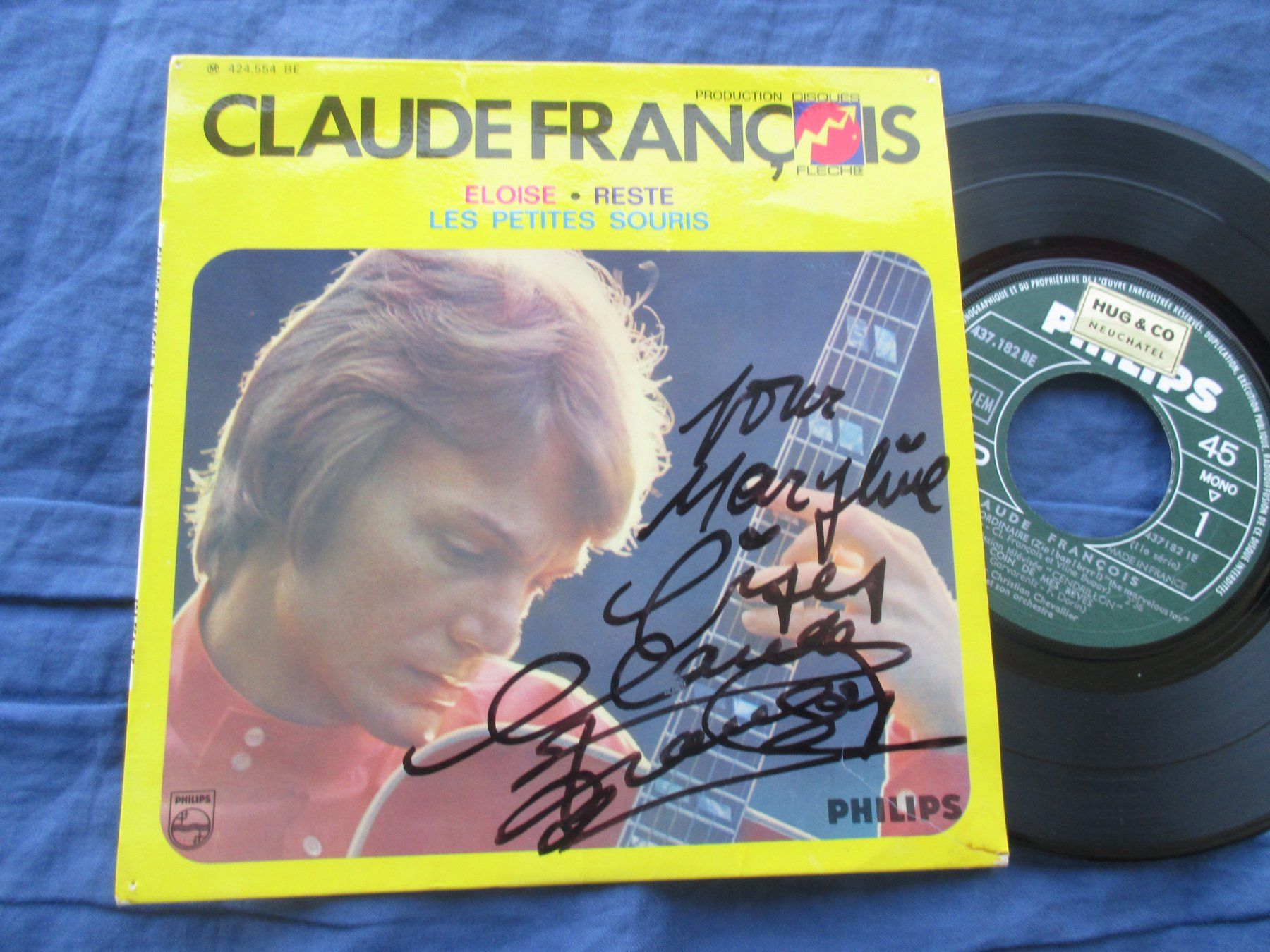 Dischi in vinile: 45t EP dédicacé par Claude François – Usato da Colombier NE venduto da Nevenma