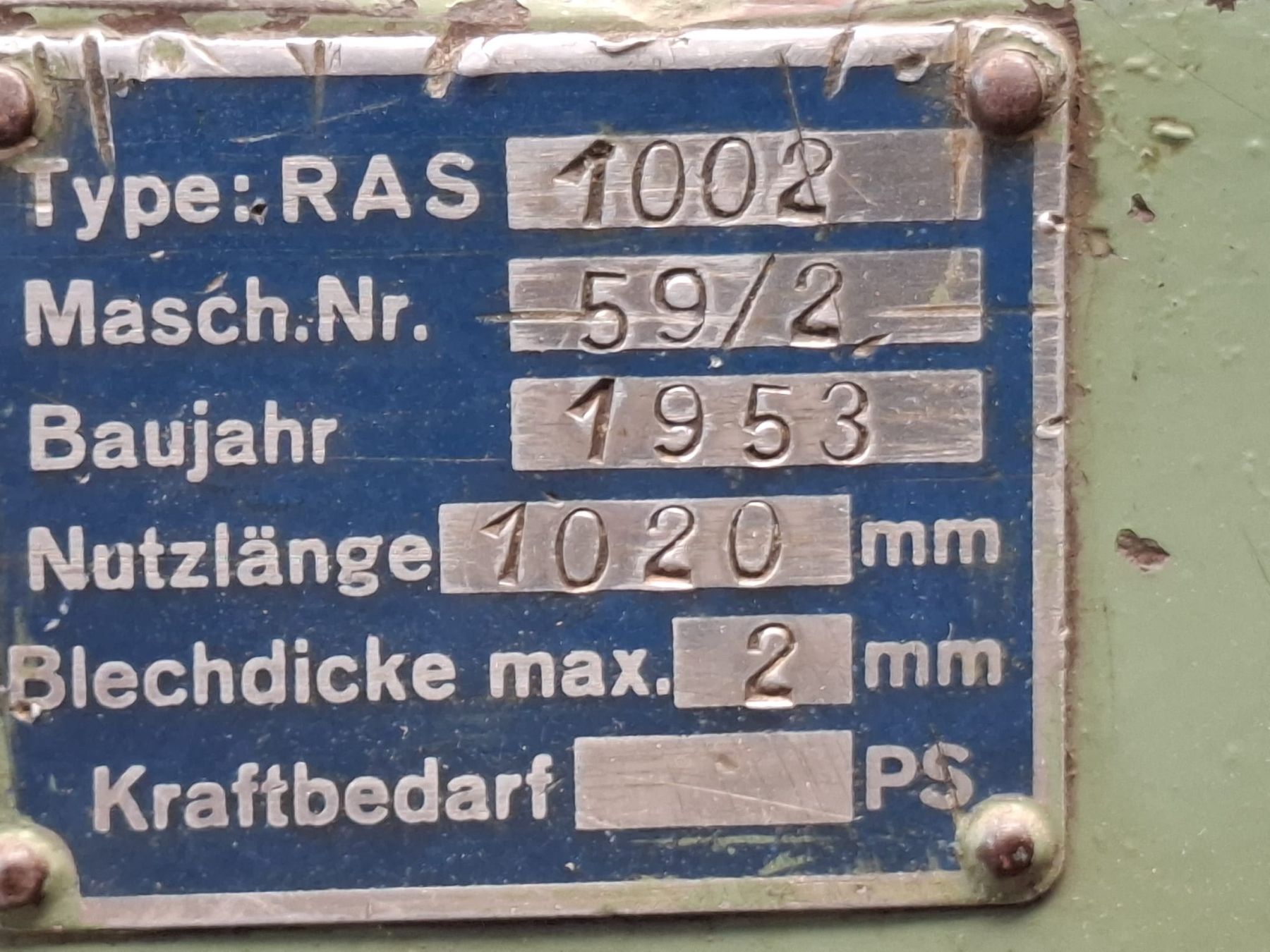 Tutte le macchine: RAS Schlagschere – Usato da Lichtensteig venduto da Tigi1000 2