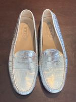 Tod‘s Damen Mokassins Gommino, Farbe Silber, Grösse 40.5