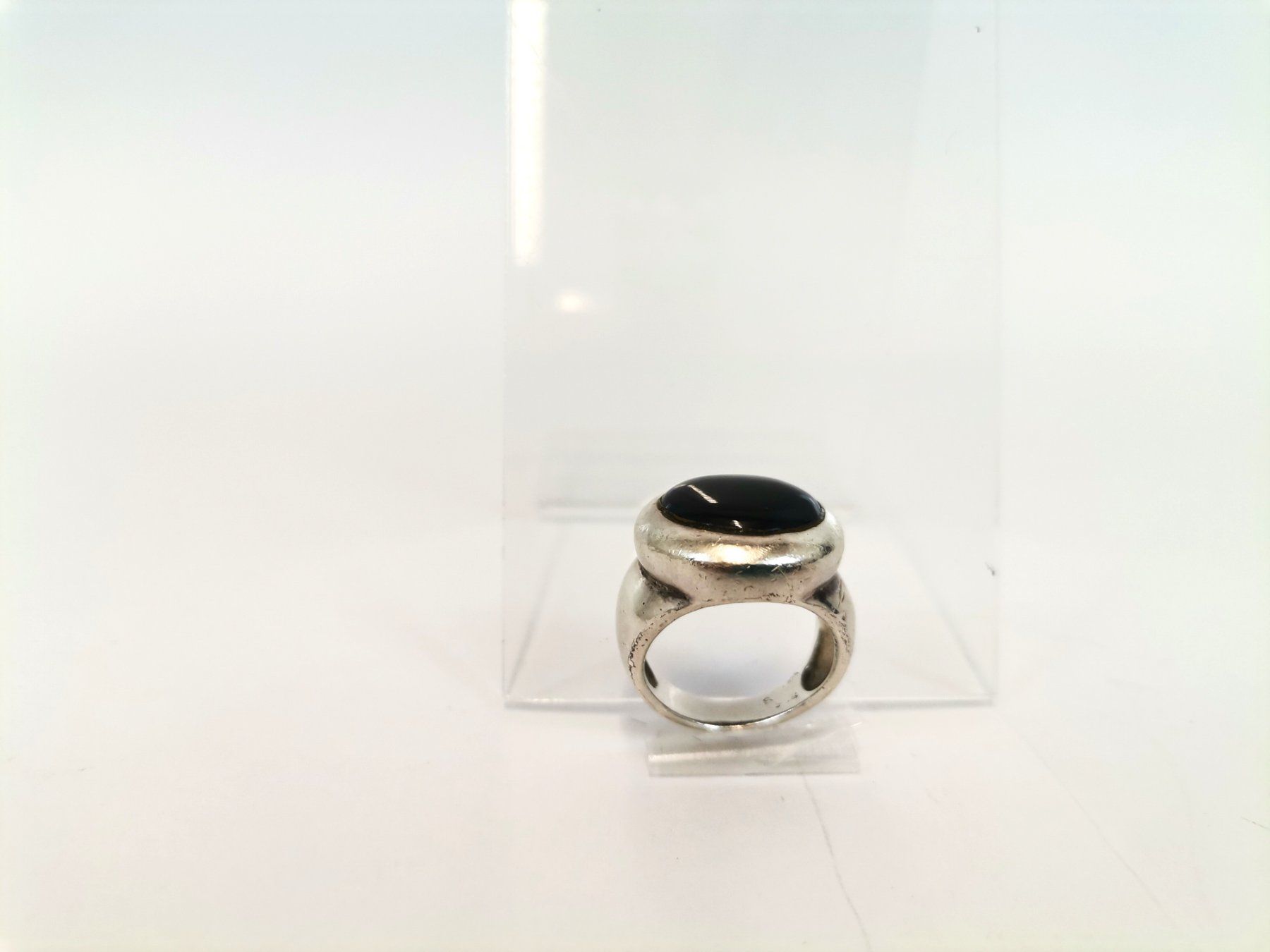 Anelli: Silberring mit Onyx Stein – Usato da Schaffhausen venduto da Restwert_SH 4