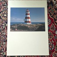 Wunderschöne Offset-Lithografie "Brier lsland Lighthouse"