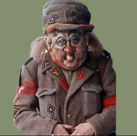 Fasnachtsmaske mit Kostüm, Künstlermaske
