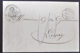 1875 Brief ohne Marke von Morges nach Lonay
