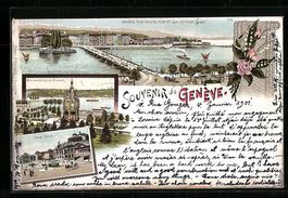 Litho Genève, Place Neuve, Monument du 
