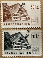 Fiskalmarken Gemeinde Trubschachen BE 50Rp. und Fr.1.- 