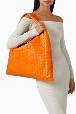 BOTTEGA VENETA Large Hop Shoulder Bag orange